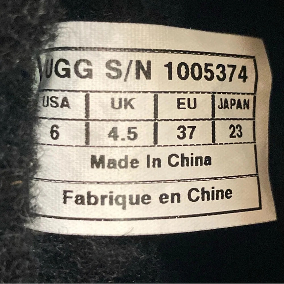 UGG Sz 6 Sutter  Water Resistant Mid-Calf Moto Leather Sheerling Lined Boots - Picture 10 of 11